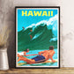HAWAII Surfing - Vintage Travel Poster - Classic Posters
