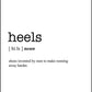 HEELS - Word Definition Poster - Classic Posters