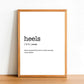 HEELS - Word Definition Poster - Classic Posters