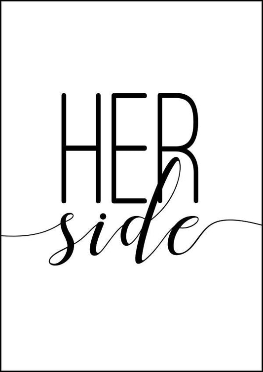 Her Side - Bathroom Poster - Classic Posters