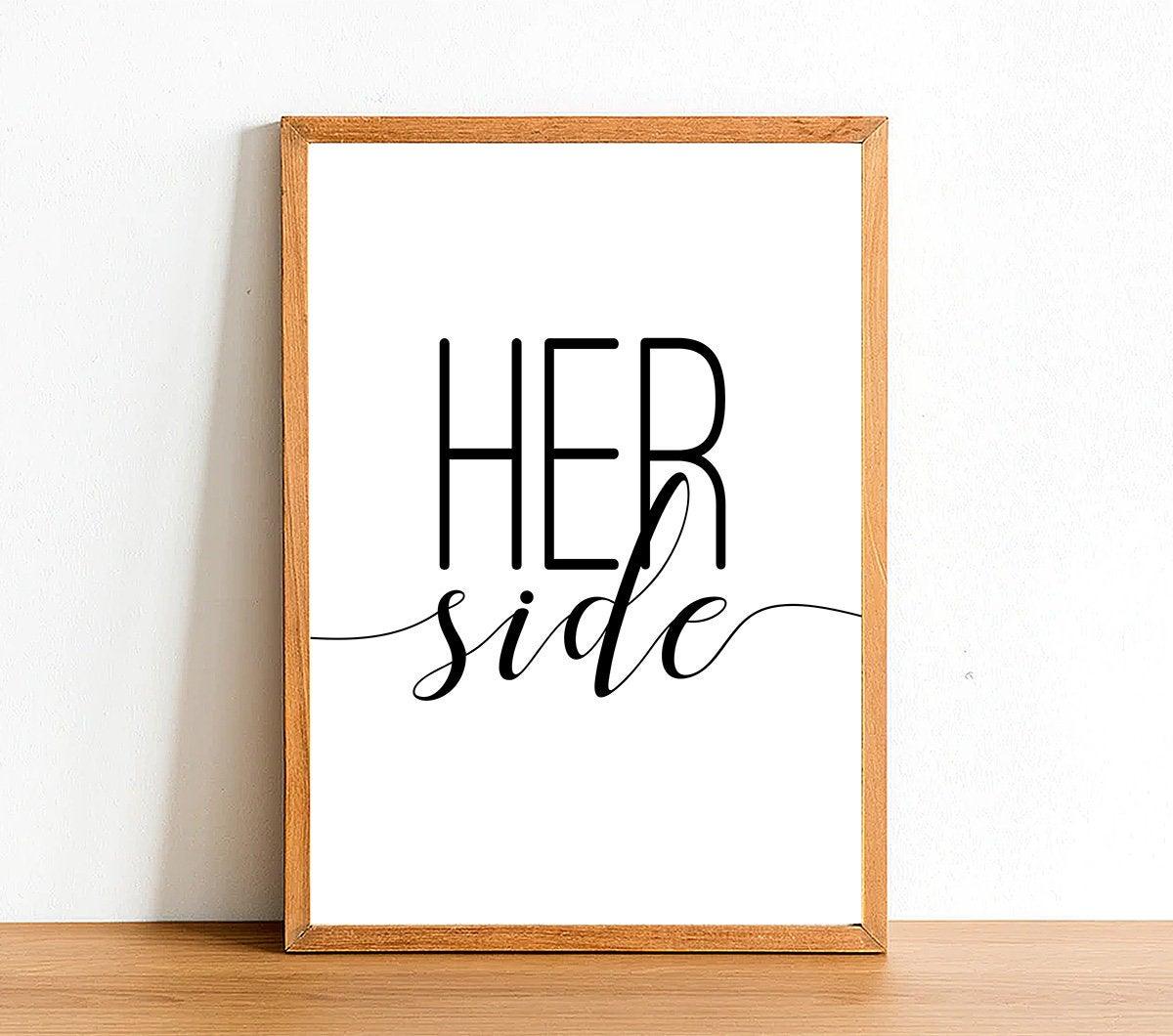 Her Side - Bathroom Poster - Classic Posters