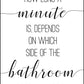 How Long a Minute Is - Bathroom Poster - Classic Posters