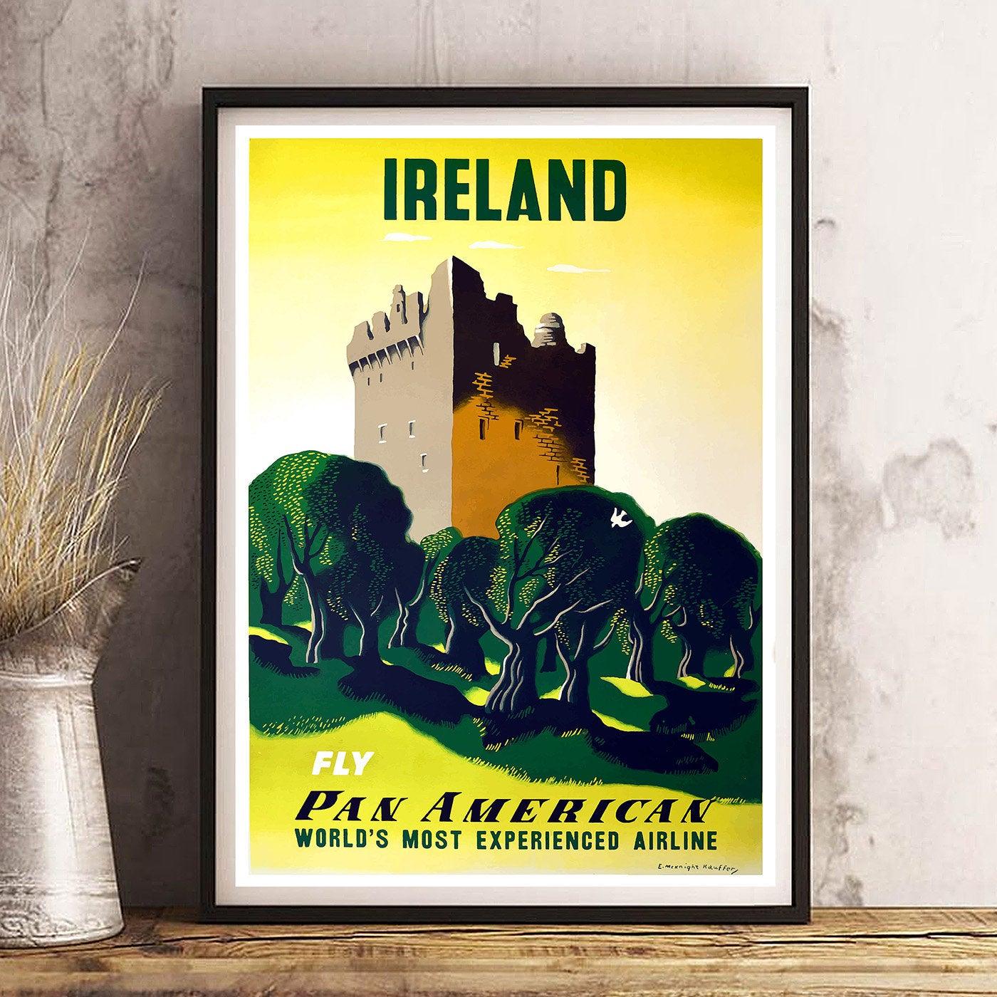 IRELAND Panam - Vintage Travel Poster - Classic Posters