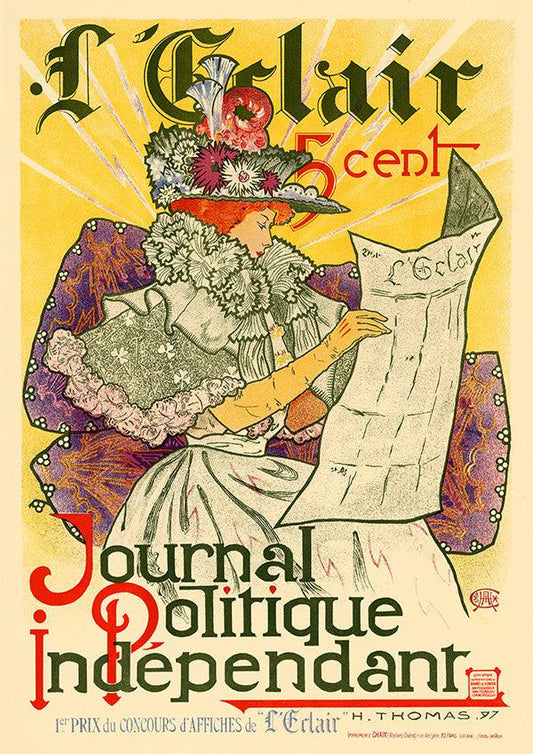 Journal Politique - 1897 - Art Nouveau - Classic Posters