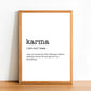 KARMA - Word Definition Poster - Classic Posters
