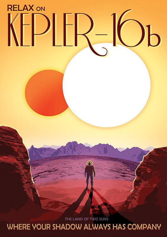 Kepler-16b - NASA Space Travel Poster - Classic Posters