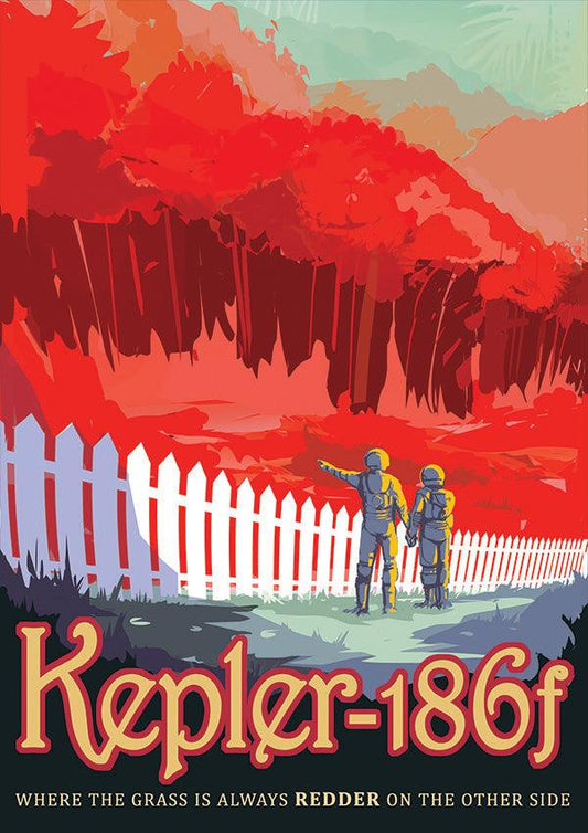 Kepler-186f - NASA Space Travel Poster - Classic Posters
