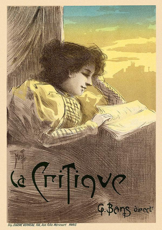 La Critique - 1892 - Art Nouveau - Classic Posters