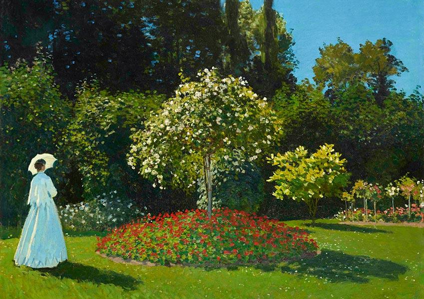 Lady in the Garden - 1867 - Claude Monet - Fine Art Print - Classic Posters