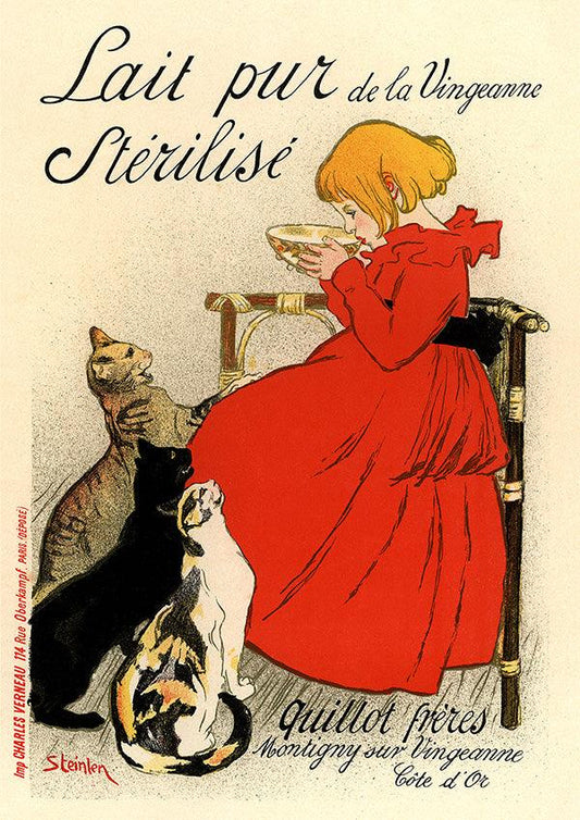 Lait pur Sterilisé de la Vingeanne - 1894 - Art Nouveau - Classic Posters