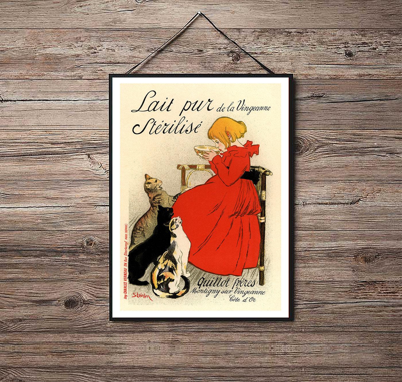 Lait pur Sterilisé de la Vingeanne - 1894 - Art Nouveau - Classic Posters