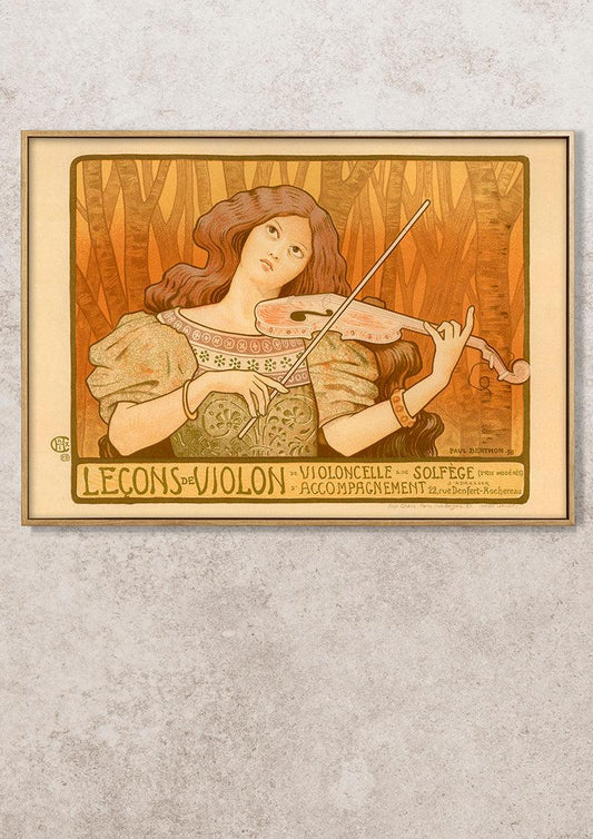 Lecons de Violon - 1909 - Art Nouveau - Classic Posters