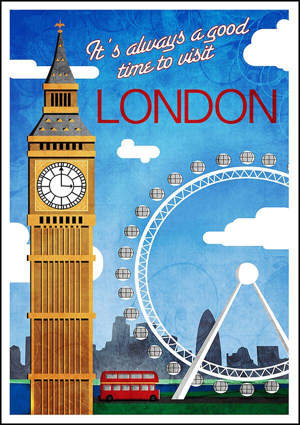 LONDON - Vintage Travel Poster - Classic Posters
