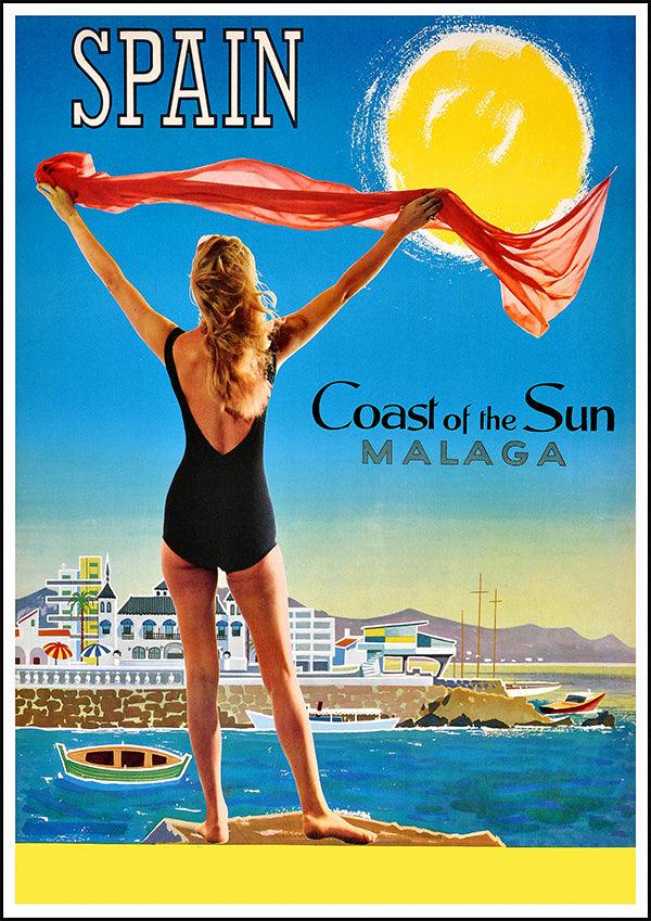 MALAGA - Vintage Travel Poster - Classic Posters