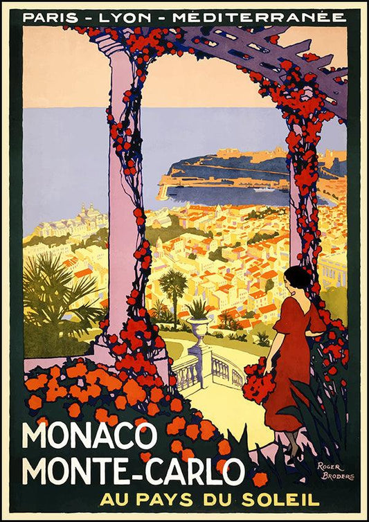 MONACO - Vintage Travel Poster - Classic Posters
