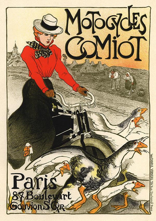 Motocycles Comiot - 1896 - Art Nouveau - Classic Posters