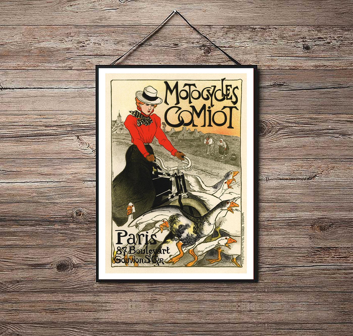 Motocycles Comiot - 1896 - Art Nouveau - Classic Posters