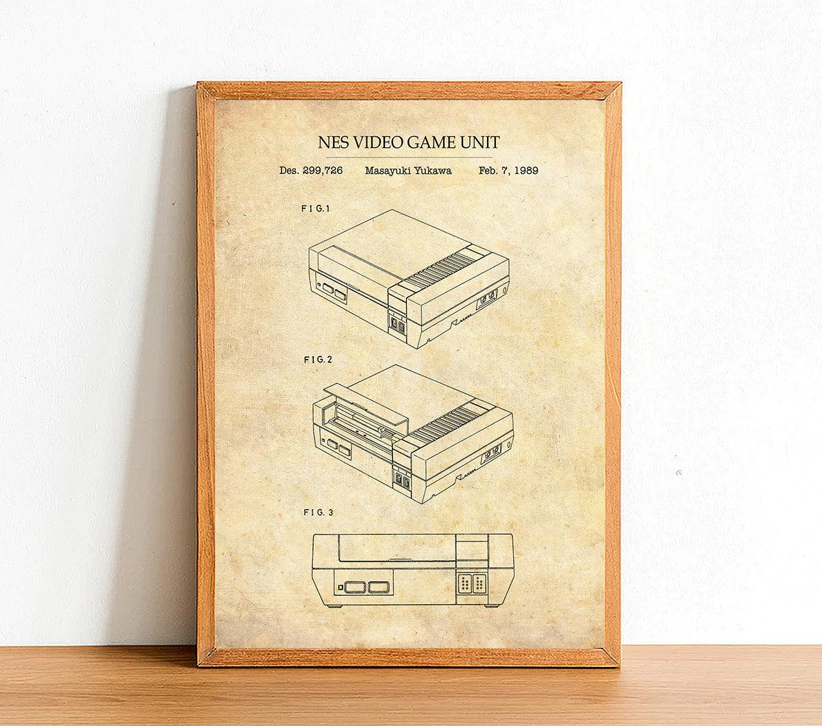 NES VIDEO GAME - Patent Poster - Classic Posters