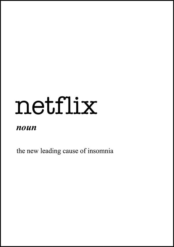 NETFLIX - Word Definition Poster - Classic Posters