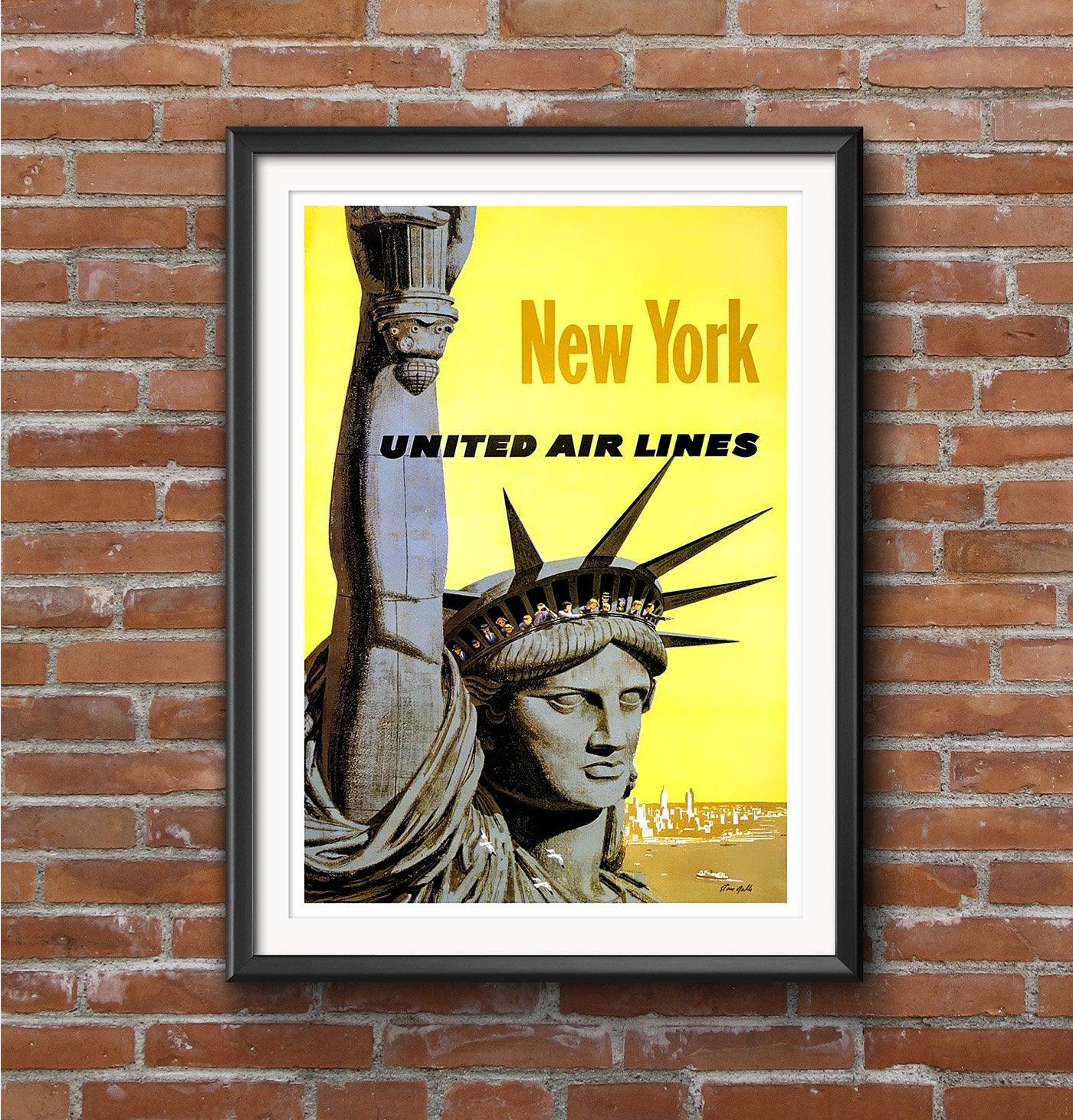 NEW YORK United - Vintage Travel Poster - Classic Posters