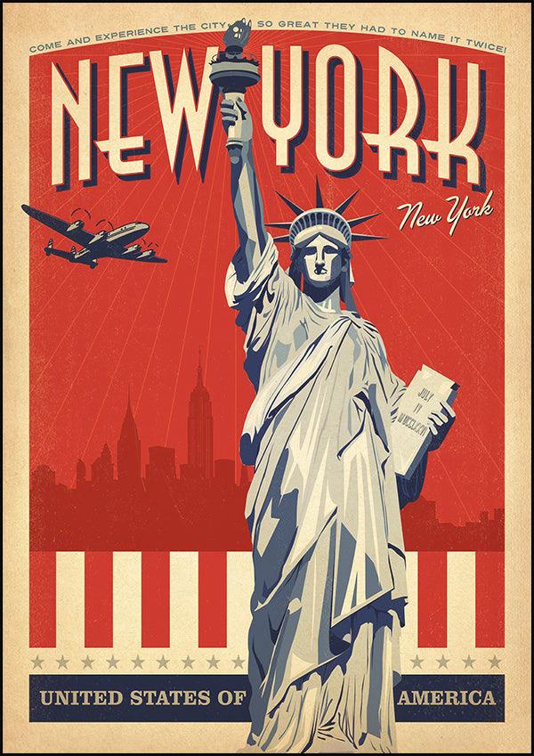 NEW YORK - Vintage Travel Poster - Classic Posters