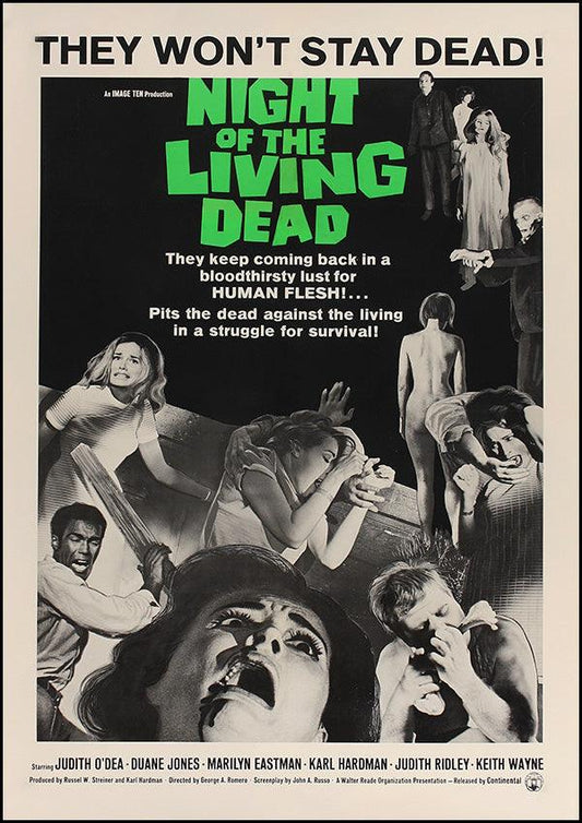 Night of the Living Dead - 1968 - Vintage Movie Poster - Classic Posters