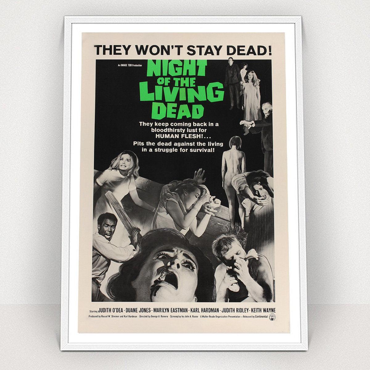 Night of the Living Dead - 1968 - Vintage Movie Poster - Classic Posters