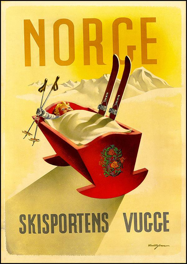 NORWAY Ski - Vintage Travel Poster - Classic Posters