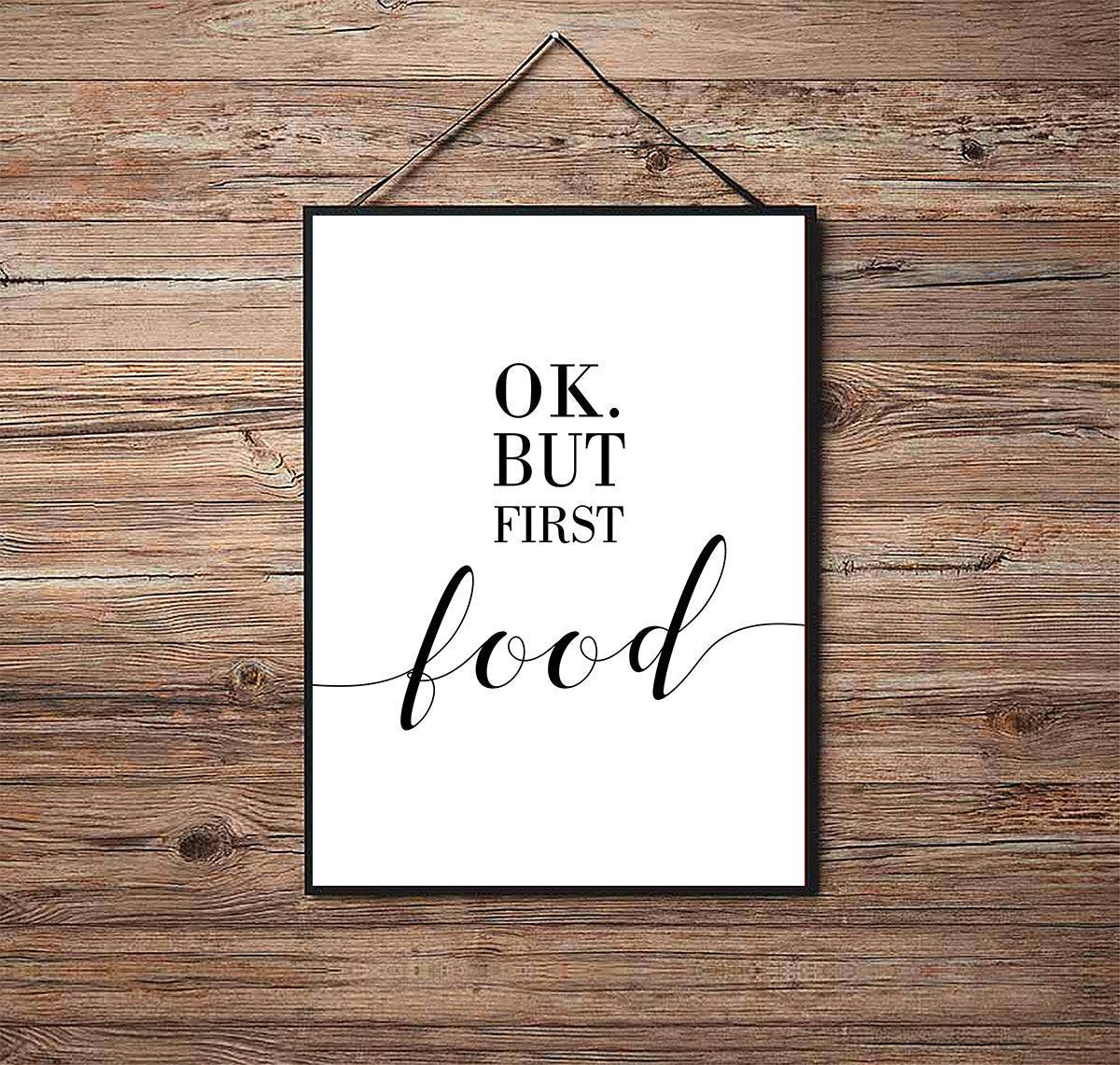 Ok But First Food - Kitchen Poster - Classic Posters