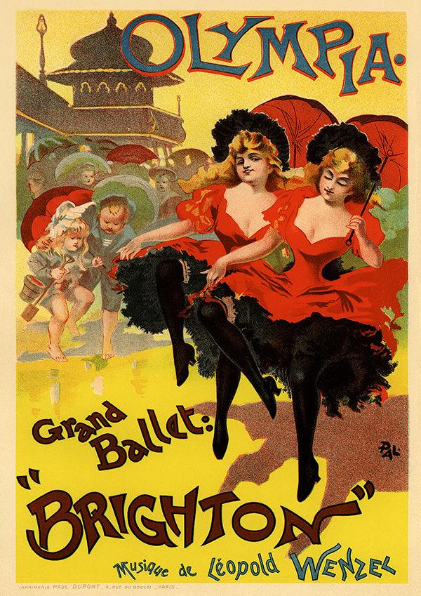 Olympia - Grand Ballet: "Brighton" - 1896 - Art Nouveau - Classic Posters