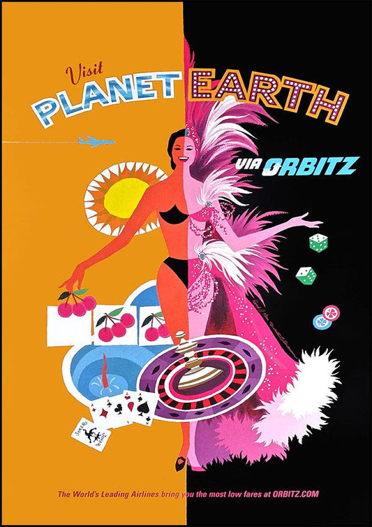 PLANET EARTH - Vintage Travel Poster - Classic Posters
