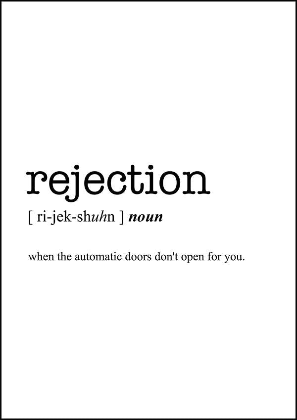 REJECTION - Word Definition Poster - Classic Posters