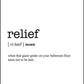 RELIEF - Word Definition Poster - Classic Posters