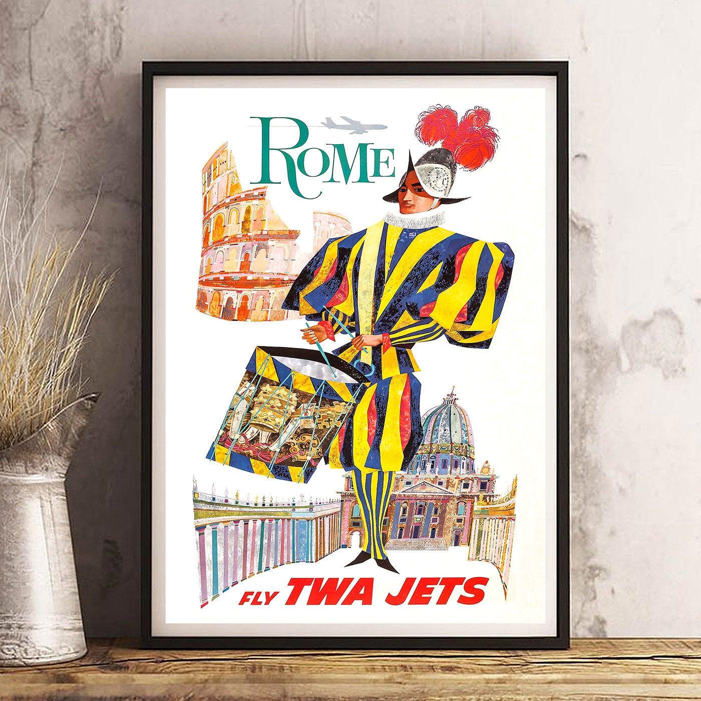 ROME TWA - Vintage Travel Poster - Classic Posters