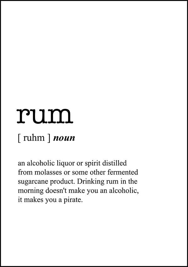 RUM - Word Definition Poster - Classic Posters