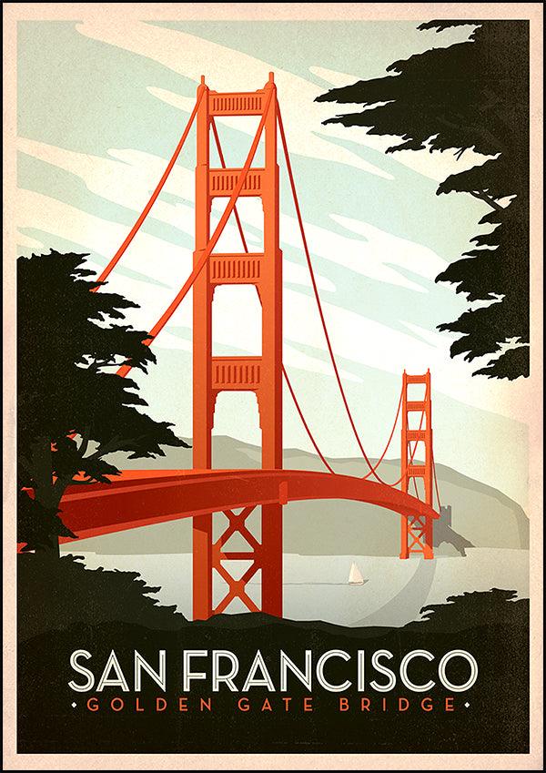 SAN FRANCISCO - Vintage Travel Poster - Classic Posters