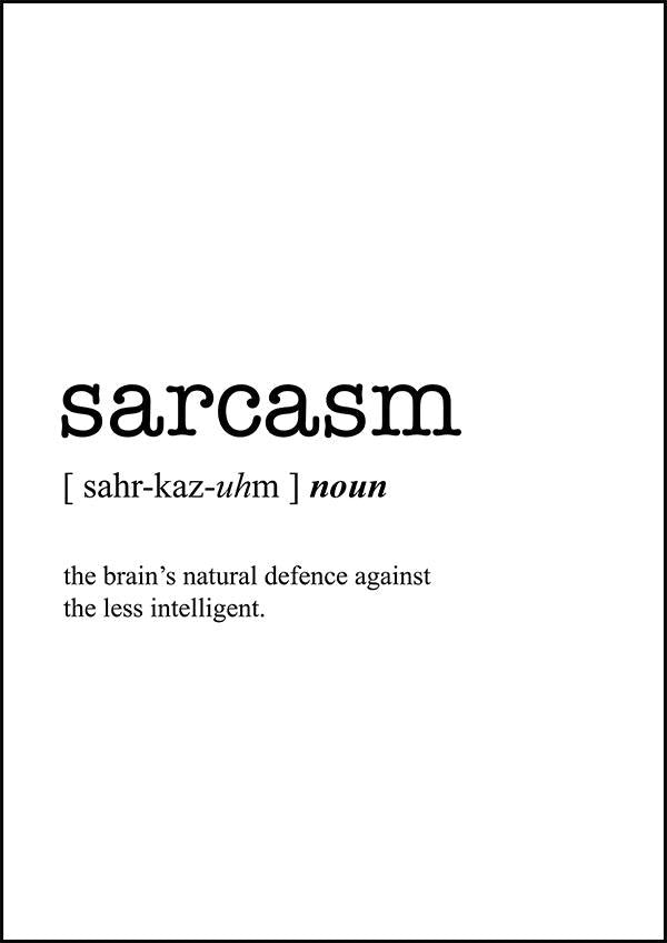 SARCASM - Word Definition Poster - Classic Posters