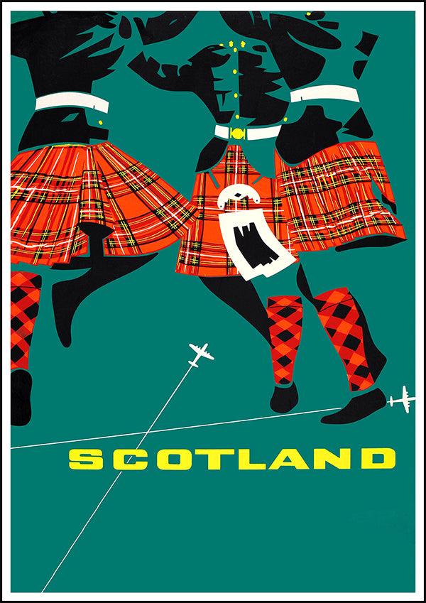 SCOTLAND Kilt - Vintage Travel Poster - Classic Posters