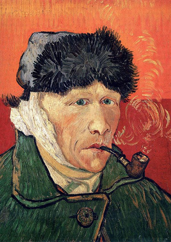 Self-Portrait with Bandaged Ear and Pipe - 1889 - Vincent van Gogh - Fine Art Print - Classic Posters