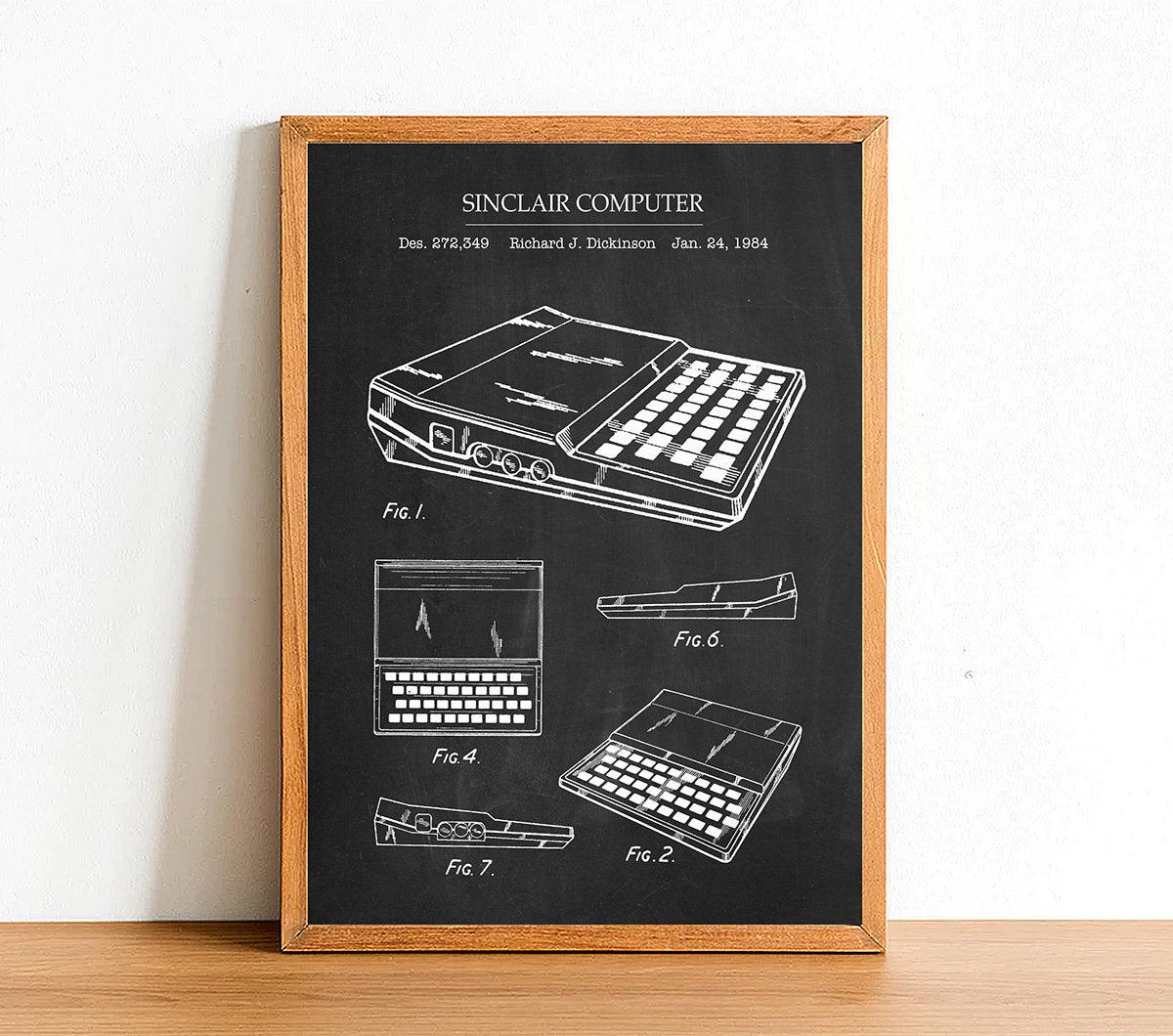 SINCLAIR ZX81 - Patent Poster - Classic Posters