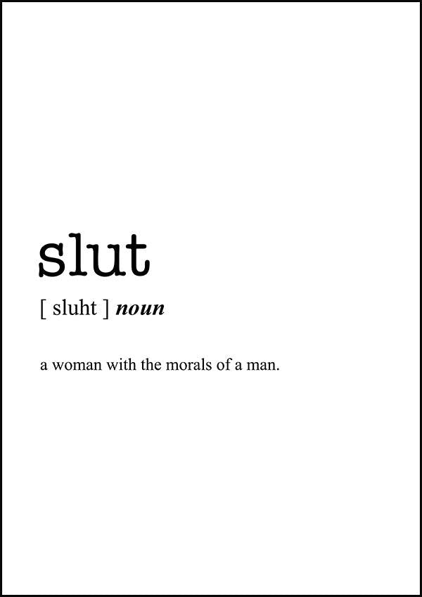 SLUT - Word Definition Poster - Classic Posters