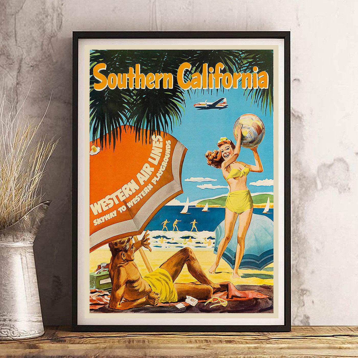 SOUTHERN CALIFORNIA - Vintage Travel Poster - Classic Posters