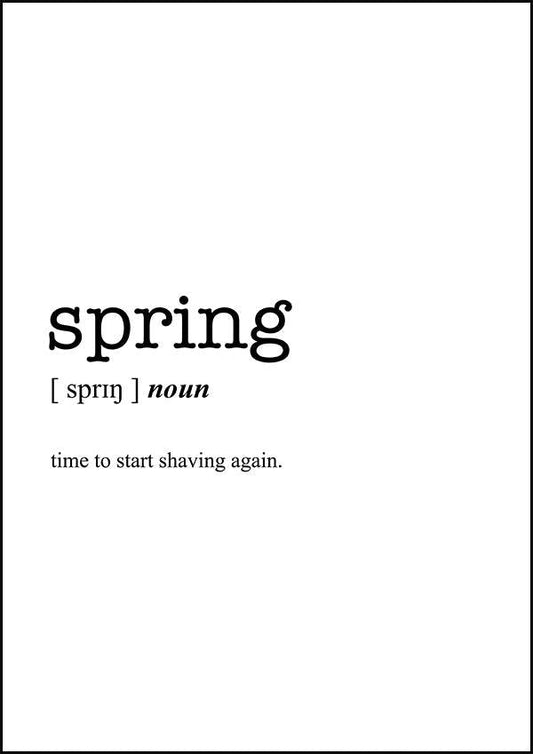 SPRING - Word Definition Poster - Classic Posters