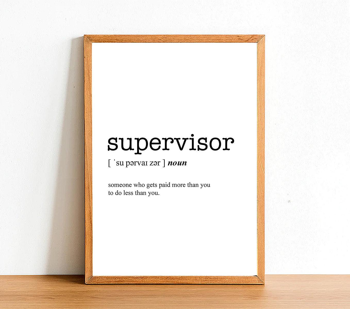 SUPERVISOR - Word Definition Poster - Classic Posters