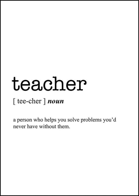 TEACHER - Word Definition Poster - Classic Posters