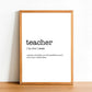 TEACHER - Word Definition Poster - Classic Posters