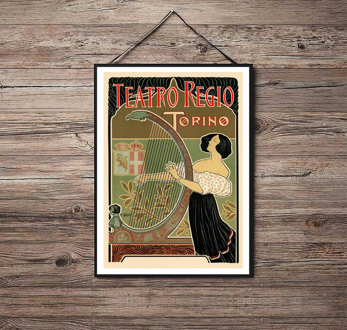 Teatro Regio Torino - 1899 - Art Nouveau - Classic Posters