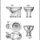 Toilet Bowl - Bathroom Patent Poster - Classic Posters