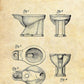 Toilet Bowl - Bathroom Patent Poster - Classic Posters