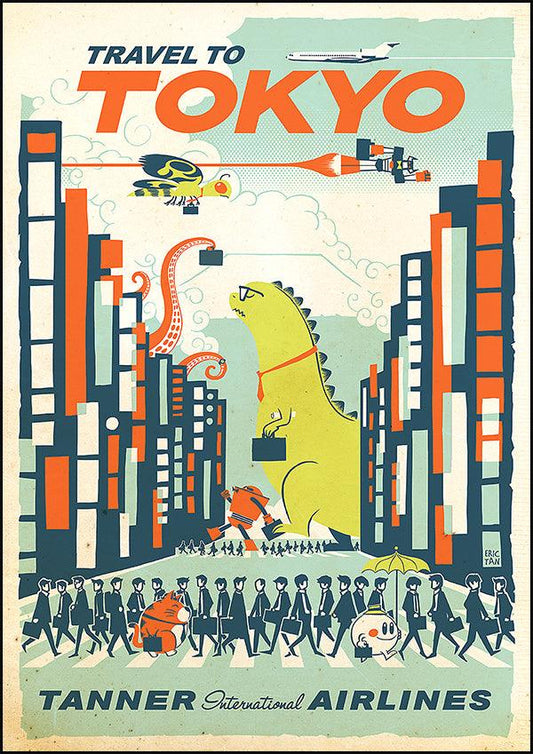 TOKYO - Vintage Travel Poster - Classic Posters